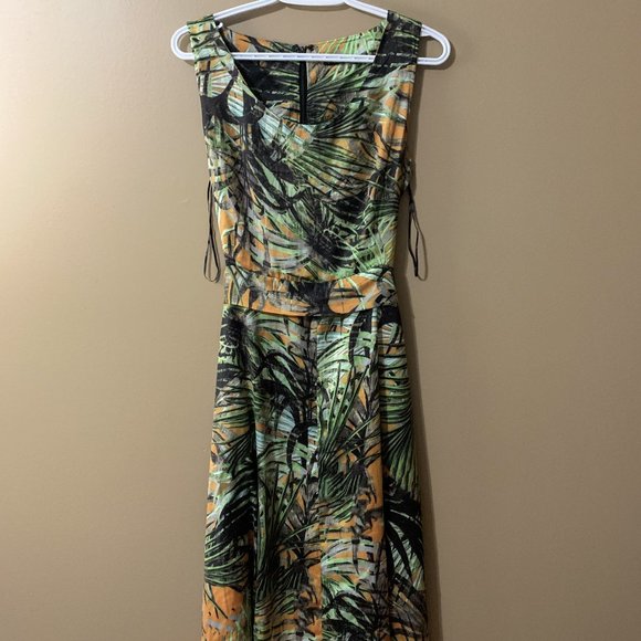 Vacation Style Jungle Print Dress - Picture 1 of 3